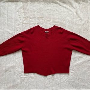 Zara Women’s Red Long Sleeve Sweater Top